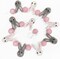 Easter Felt Garland – Wool Rabbit & Pom Pom Bunny Ball Banner for Holiday, Baby Shower, Nursery & Wall Hanging Decor (White/Pink/Grey)
